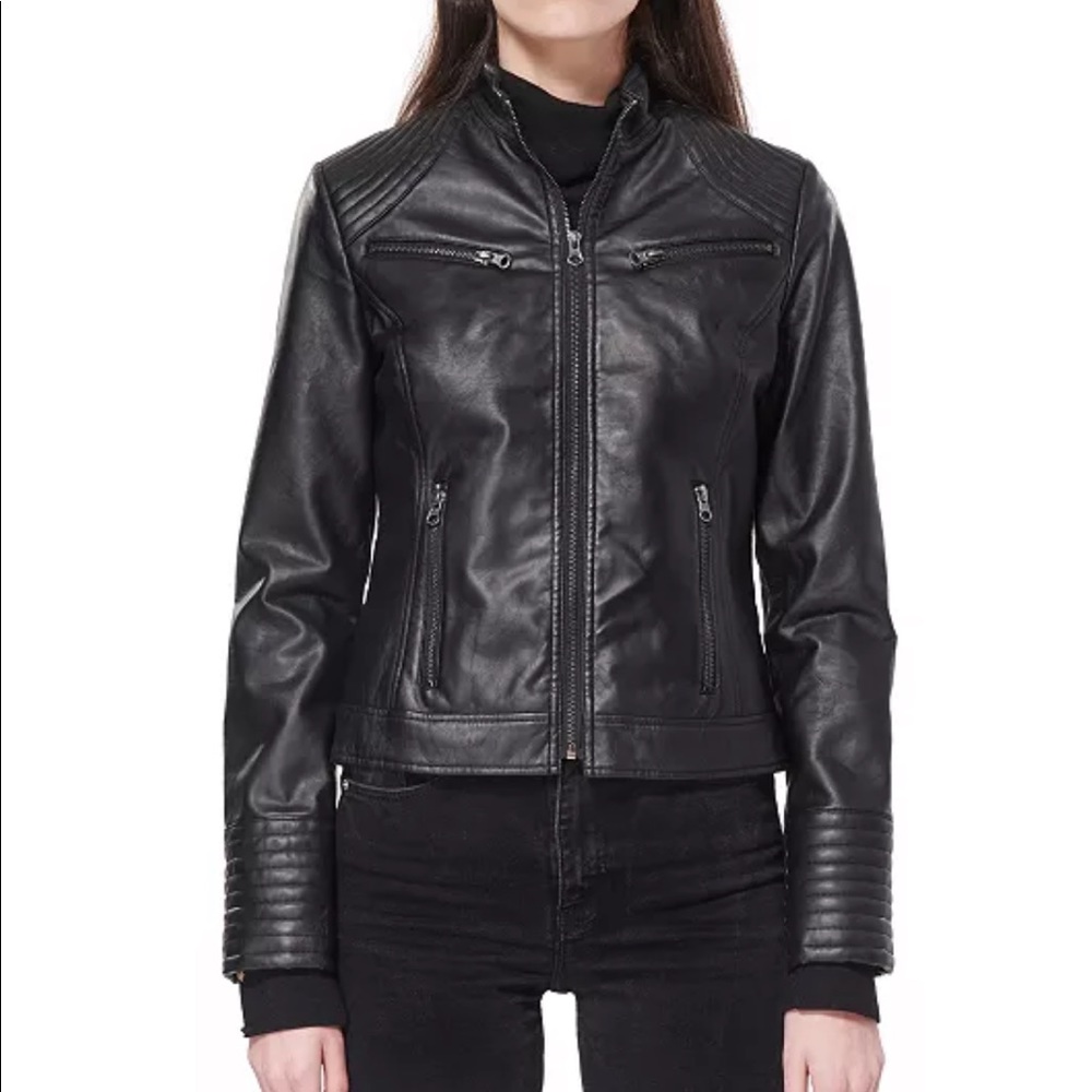 Black Leather Style Jacket